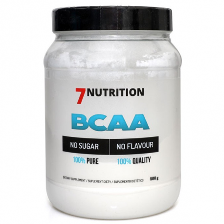 BCAA Aminokwasy Wsparcie Mięśni 7Nutrition BCAA 2:1:1 500g - 100% pure